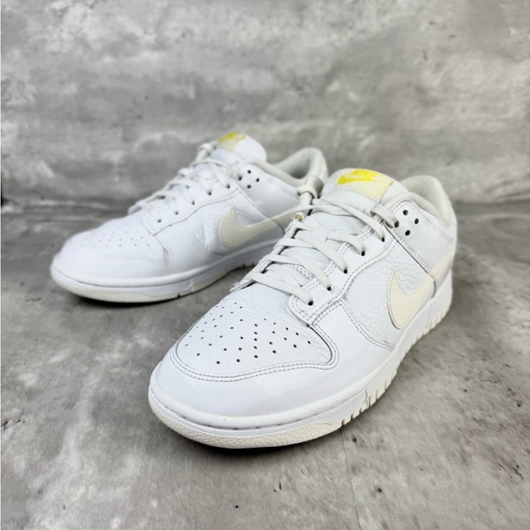 Limited Edition Nike Dunk Low “Yellow Heart” White/Yellow Women’s Sneakers - Picture 8 of 10
